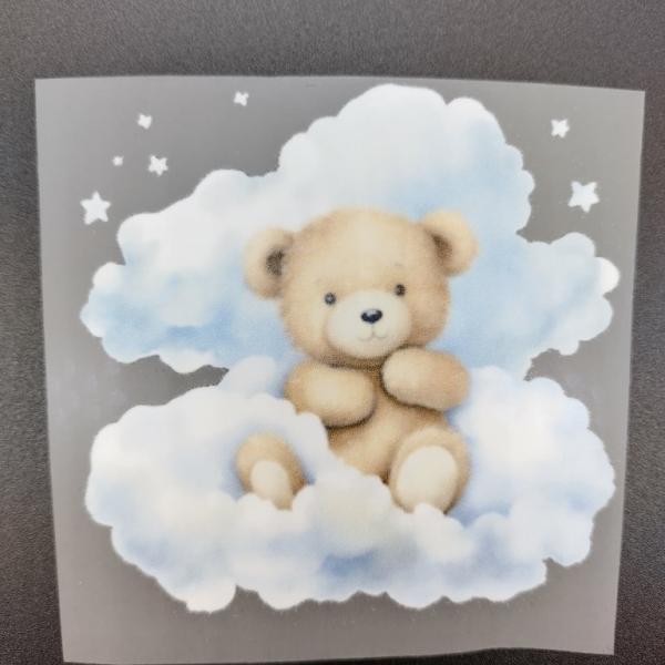 Bügelbild Bär Wolken