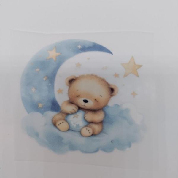 Bügelbild Bär Mond