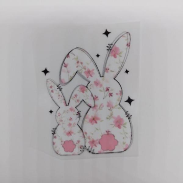 Bügelbild Blumenhase