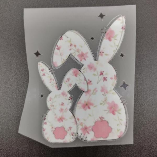 Bügelbild Blumenhase