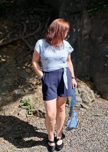 Jersey Muster modern blau