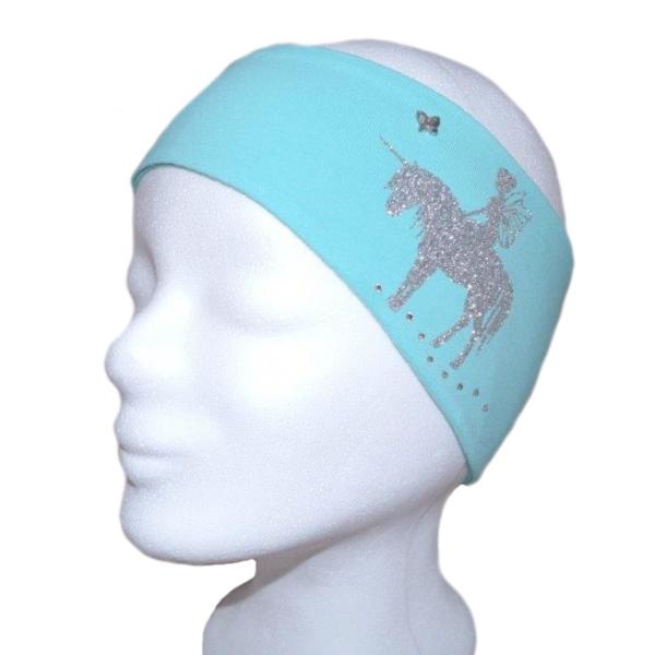 Stirnband Elfe, Einhorn mint/silber