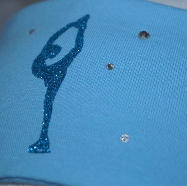 Stirnband Eiskunstlauf Elemente hellblau