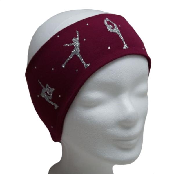 Stirnband Eiskunstlauf Elemente rot