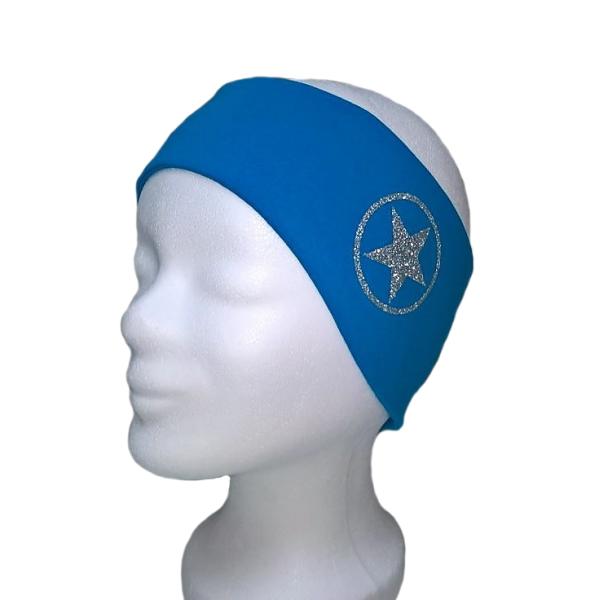 Stirnband Stern türkis/silber