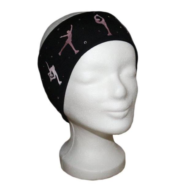 Stirnband watercolour Eiskunstlauf schwarz
