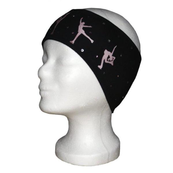 Stirnband watercolour Eiskunstlauf schwarz