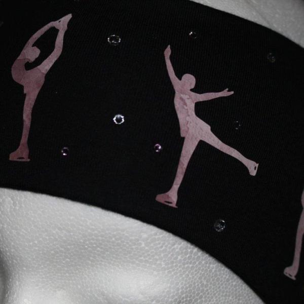 Stirnband watercolour Eiskunstlauf schwarz