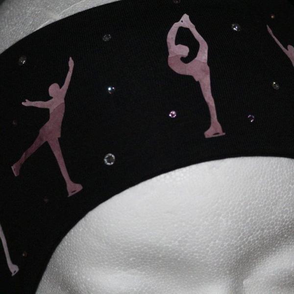 Stirnband watercolour Eiskunstlauf schwarz