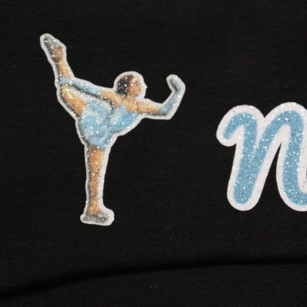 Stirnband mit Name blau Eiskunstlauf