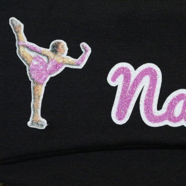 Stirnband mit Name pink Eiskunstlauf