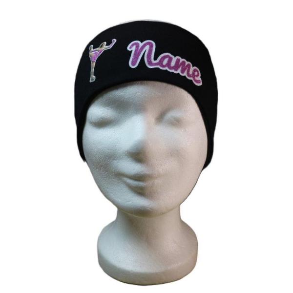 Stirnband mit Name pink Eiskunstlauf
