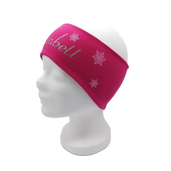 Stirnband mit Name pink
