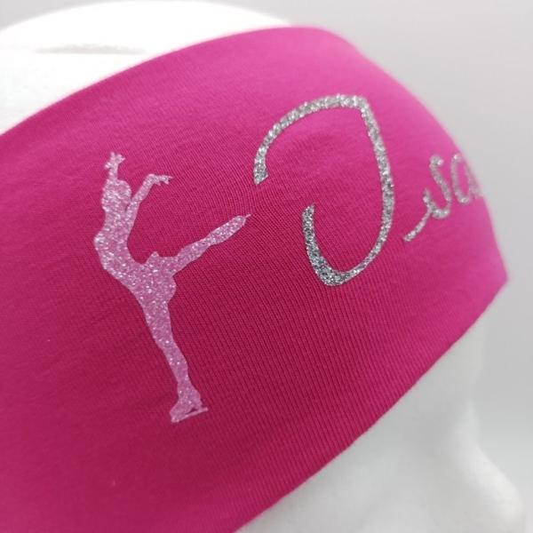 Stirnband mit Name pink