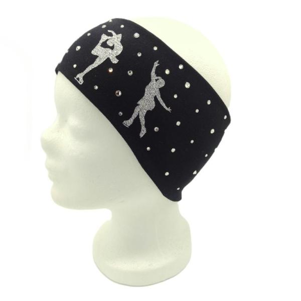 Stirnband Eiskunstlauf Elemente schwarz