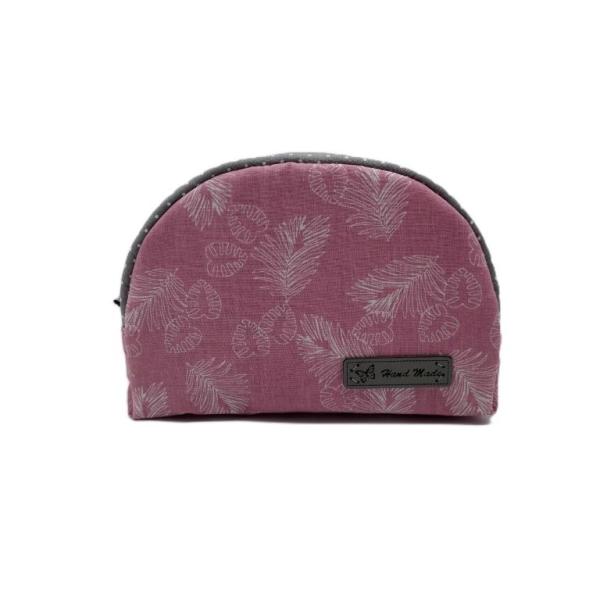 Schminktasche, Kosmetiktasche altrosa/grau