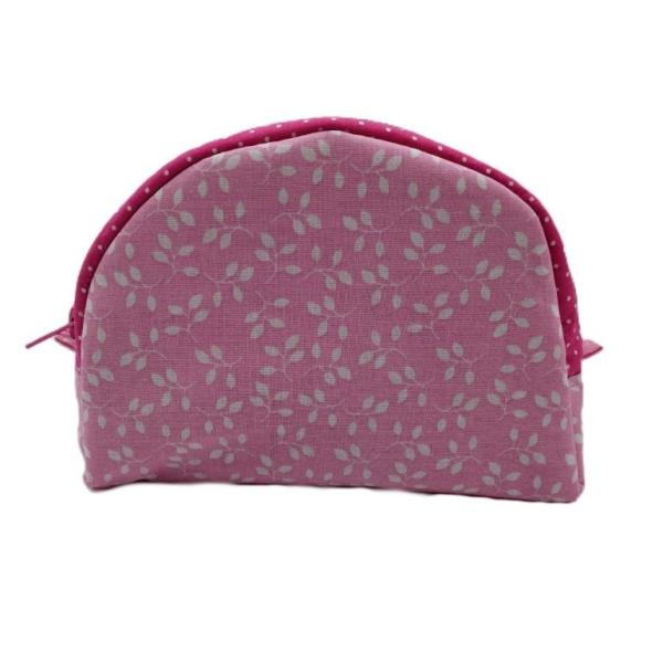 Schminktasche, Kosmetiktasche rosa Blätter