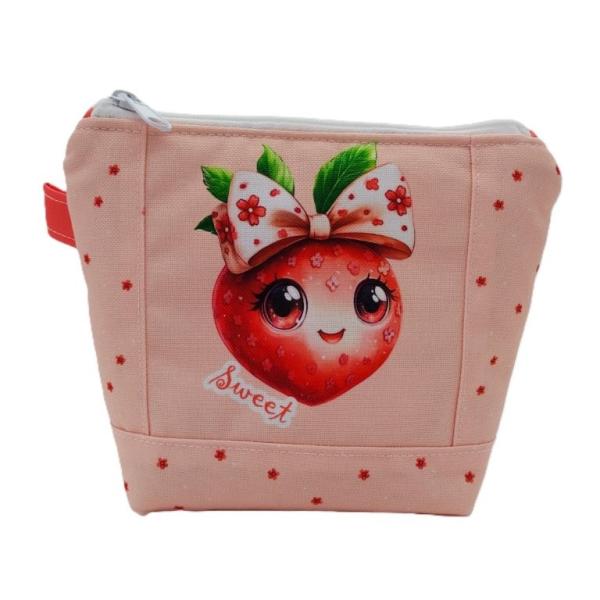 Kosmetiktasche süße Erdbeere