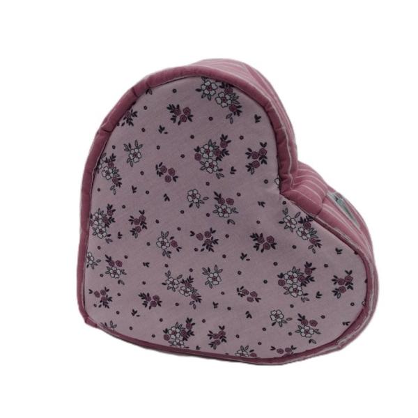 Tasche in Herzform rosa Blümchen