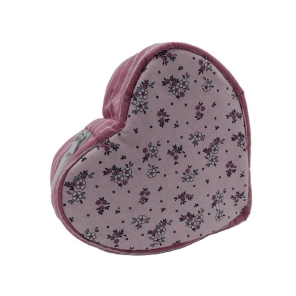 Tasche in Herzform rosa Blümchen