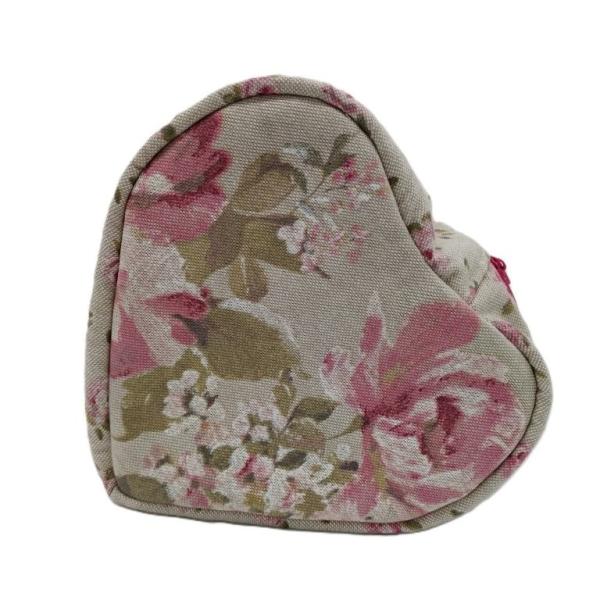 Tasche in Herzform Blumen Canvas
