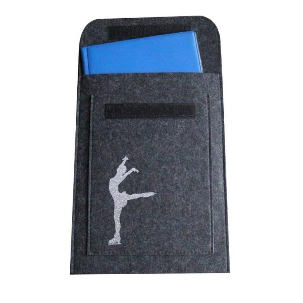 Sportpasshülle anthrazit Eisläuferin