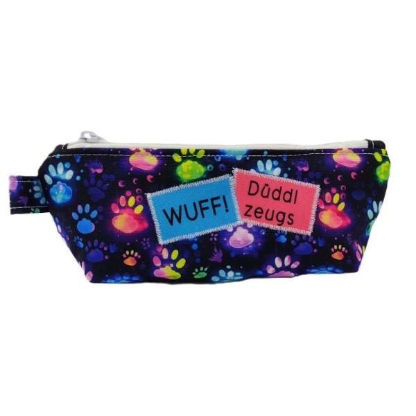 Stifte Mäppchen Pfoten schwarz-blau