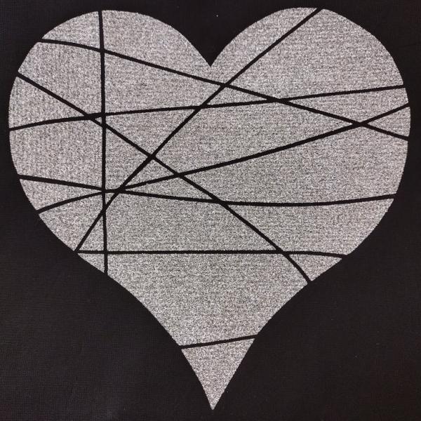 Turnbeutel schwarz Herz