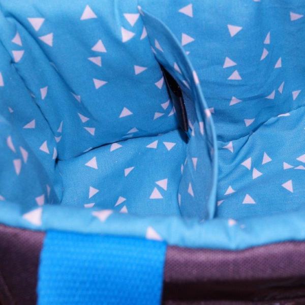 Tasche Eiskunstlauf Training, Bandentasche bestickt grau türkis